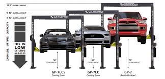 Mohawk lifts > browse vehicle lifts > 2 post vehicle lifts with capacities from 10,000 to 30,000 lbs. Bendpak Grandprix Gp 7 Space Saving Two Post Lift Two Post Lift Two Post Car Lift Four Post Lift