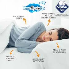 Follow The Spring Air Recommended Sleep Tips And Ensure Your Great Sleep Every Night Springairindi Sleep Better Tips Sleeping Habits Workout Motivation Women