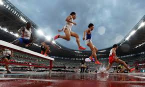 La mayor parte del equipo español de atletismo que competirá en los juegos de tokio se despidió este jueves en una multitudinaria rueda de prensa en el estadio vallehermoso de madrid, antes de. Estadio Olimpico De Toquio Sedia Evento Teste De Atletismo Sem Torcida Bacana News