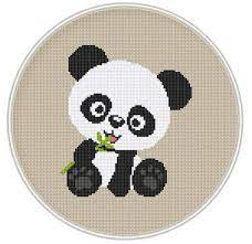 There aren't any specialty stitches. Cross Stitch Pattern Cute Panda Bear Cute Cross Stitch Cross Stitch Patterns Cross Stitch Animals