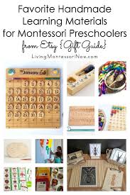 Favorite Handmade Learning Materials For Montessori Preschoolers From Etsy Gift Guide Montessori Materials Montessori Lessons Montessori Activities