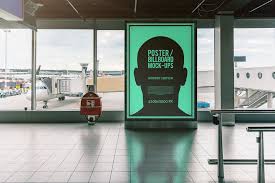 Billboard Mockup Airport Edition In 2020 Billboard Mockup Billboard Billboard Design