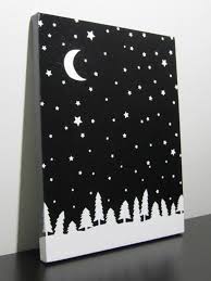 Starry Night Canvas Painting Simple Canvas Paintings Canvas Painting Diy Easy Canvas Painting