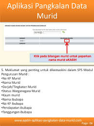 Surat pengemaskinian maklumat dalam modul pengurusan murid baharu! Apdm