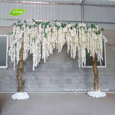 Gnw Fla1603001 W01 New Arrival Wholesale Wedding Flower Entrance With White Wisteria Diy Wedding Arch Wedding Arch Branch Arch Wedding