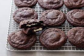 White Chocolate Stuffed Chocolate Cookies Love And Olive Oil Recipe Chocolate Cookies Chocolate Cookie Recipes Chocolate Cookie