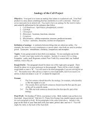 Get your assignment help services from professionals. Analogy Of The Cell Project