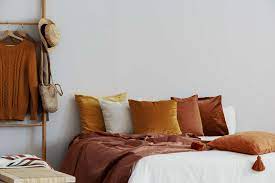 The house had 3 upstairs bedrooms but no bath. Orange Bedroom Ideas