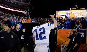 When peyton manning's statue was unveiled outside of the colts' stadium, he surprised fans taking pictures at his statue. Broncos Need To Heed The Lesson Andrew Luck Just Taught The Colts