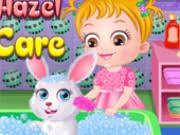 Pou is ready to have bath. Dora Baby Bath Game