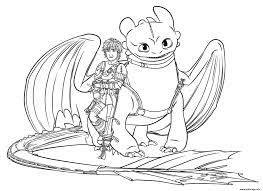 Coloriage Hiccup Toothless Dragon 3 Dessin Dragons A Imprimer