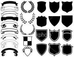 Shield Shapes Ribbon Banner Shield Vector Logo Banners