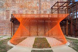 Gallery Of Coshocton Ray Trace Installation Behin Ha 13 Fabric Installation Temporary Shades Installation