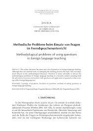 Aber auch der ganze westbalkan. Pdf Methodische Probleme Beim Einsatz Von Fragen Im Fremdsprachenunterricht