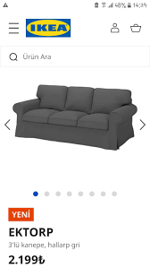 cok renkli ikea ektorp 3 lu koltuk modelleri ve fiyati dekopasaj
