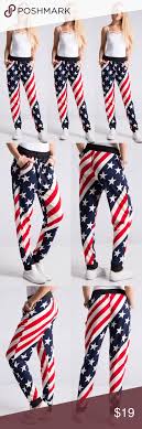 American Flag Drawstring Waist Jogger Pants 95 Polyester 5