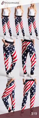 american flag drawstring waist jogger pants 95 polyester 5