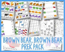 My daughter loves her rainbow bear counters! Brown Bear Brown Bear Printable Prek Pack Royal Baloo