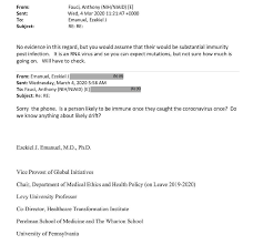 Jun 07, 2021 · fauci's job was to give the administration and the public the best information we had at the time, knowing it was a moving target. Fauci S Emails Don T Support Viral Claims On Masks Hydroxychloroquine And Virus Engineering Health Feedback