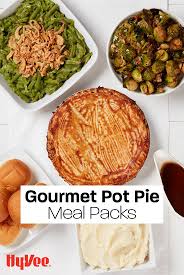 Kfc's colonel sanders makes an appearance at millions of japanese christmas dinners, via his smiling face on red buckets of fried chicken. Pot Pie Pre Made Meal Packs From Hy Vee Pot Pie Meals Gourmet Holiday