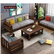 Simple Solid Wood Small Sofa Nordic Simple Fabric Small Apartment Double Three Person Living Room Single Sofa Chair Living Room Sofas Aliexpress In 2020 Living Room Sofa Design Furniture Design Living