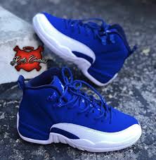 Black And Blue 12s 2020 Custom Designed In 2020 Jordan Shoes Girls Shoes Sneakers Nike Fresh Shoes