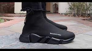 The space between the letters, the way how the font is engraved, the sharpness and the definition of the print, are the characteristics you need to check before buying a. Triple Black Balenciaga Speed Trainer Unboxing Realest On Foot On Youtube Youtube All Black Balenciaga Balenciaga Speed Trainer Trainers Outfit