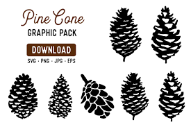Pine Cone Stencil Graphic Pack Graphic By The Gradient Fox Creative Fabrica Pine Cones Pine Tree Silhouette Pine Cone Drawing
