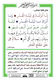 الحديث في هذه السورة عن تلك الليلة الموعودة المشهودة التي سجلها الوجود كله في فرح وغبطة وابتهال. Ø¥Ù†Ø§ Ø£Ù†Ø²Ù„Ù†Ø§Ù‡ ÙÙŠ Ù„ÙŠÙ„Ø© Ø§Ù„Ù‚Ø¯Ø± Ù…ÙˆÙ‚Ø¹ Ø§Ù„Ø¨Ø·Ø§Ù‚Ø© Ø§Ù„Ø¯Ø¹ÙˆÙŠ