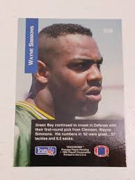 Wayne Simmons Green Bay Packers 1993 Playoff Rookie Card #309