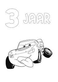 Kleurplaat Cars Verjaardag Bliksem 3 Jaar Verjaardag Kleurplaten Verjaardag Kronen