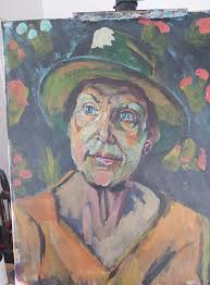 Her Strength Was More Than His Universe Could Take. (24x12 acrylic