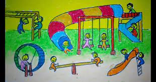Gambar pemandangan taman bunga 16. Gambar Ilustrasi Taman Bermain Yang Mudah Digambar Hilustrasi