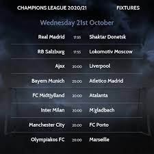 Video Champions League Football Fixtures In 2021 Football Viewing Party Team Schedule Champions League