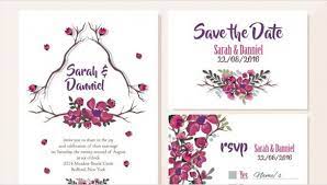 Watercolor blush pink rose, white garden peony flowers wedding floral gold invitation card envelope save the date design with green tropical leaf herbs. 36 Wedding Card Design Templates Psd Ai Free Premium Templates