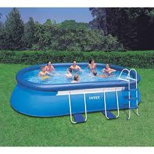Intex 18 X 10 X 42 Oval Frame Above Ground Swimming Pool With Filter Pump Walmart Com Portable Swimming Pools Easy Set Pools Best Above Ground Pool