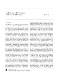 Paolo mancosu is a regular faculty at university of california, berkeley, department of philosophy. Pdf Mathematical Explanation Problems And Prospects Paolo Mancosu Academia Edu