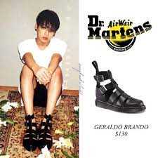 Official Jungkook S Closet On Instagram Every Man Should Wear Those Sandals Jungkook Is Wearing Korean Fashion Men Dr Martens Sandals Bts Inspired Outfits