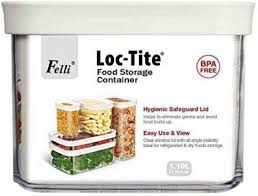 Ziploc large rectangle 9 cup containers with lids, 2 count. Felli Loc Tite Air Tight Acrylic Bpa Free Rectangular Storage Transparent Container 1 1 L Plastic Grocery Container Price In India Buy Felli Loc Tite Air Tight Acrylic Bpa Free Rectangular Storage Transparent