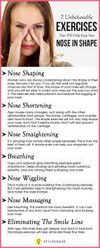 7 Unbelievable Exercises That Will Help Keep Your Nose In Shape Perfect Nose Nose Reshaping Face Yoga