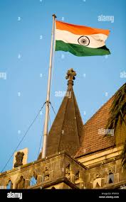 Indian flag on rooftop of high court ...