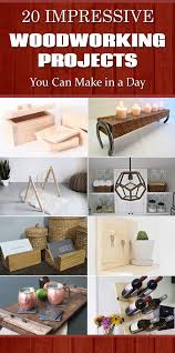 20 Impressive Woodworking Projects You Can Make In A Day Easy Woodworking Projects Wood Projects For Beginners Woodworking Projects Diy