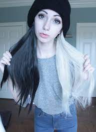 Half Black Dyed Alternative Hair Alternative Hair White Hair Color Hair Styles