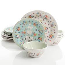 Black And White Floral Dinnerware Urban Market By Gibson Life On The Farm 12 Piece Dinnerware Set White Floral In 2020 White Dinnerware Set Black Dinnerware Set Dinnerware Set