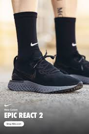 Get Going In The Brand New Colors Of The Epic React 2 Now On Nike Com Running Shoes For Men Nike Running Shoes Black Mens Shoes Casual Sneakers