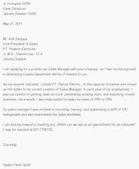 Contoh Surat Lamaran Pekerjaan Sales Supervisor Cute766