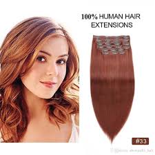 4.5 out of 5 stars. Copper Red Straight Clip On Extensions Remy Human Hair Thick Full Ends Dark Auburn Clip In Hair Extensions From Showjarlly Hair 52 56 Dhgate Com