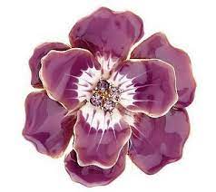 Joan Rivers Enamel And Crystal Primrose Pin Qvc Com Joan Rivers Joan Rivers Jewelry Flower Jewellery