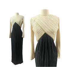 Maybe you would like to learn more about one of these? Vintage 80s George F Couture Accordion Fortuny Pleated Black Etsy Black White Dress Fortuny Pleats Style