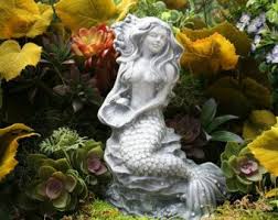 Check out our mermaid yard decor selection for the very best in unique or custom, handmade pieces from our garden decoration shops. Mermaid Statues Outdoor Sculpture Garden Mermaid Art In Solid Concrete Mermaid Statues Mermaid Sculpture Mermaid Art